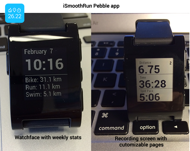 New Pebble iSmoothRun App